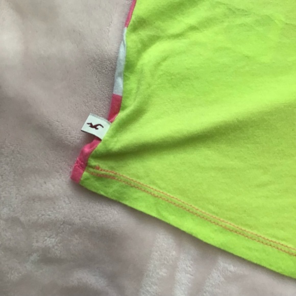 Striped racerback tank, Hollister tank top, pink and green tank top - Picture 4 of 6